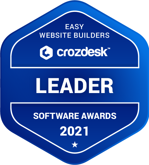 Easy Website Builders Software Award 2021 Leader Badge